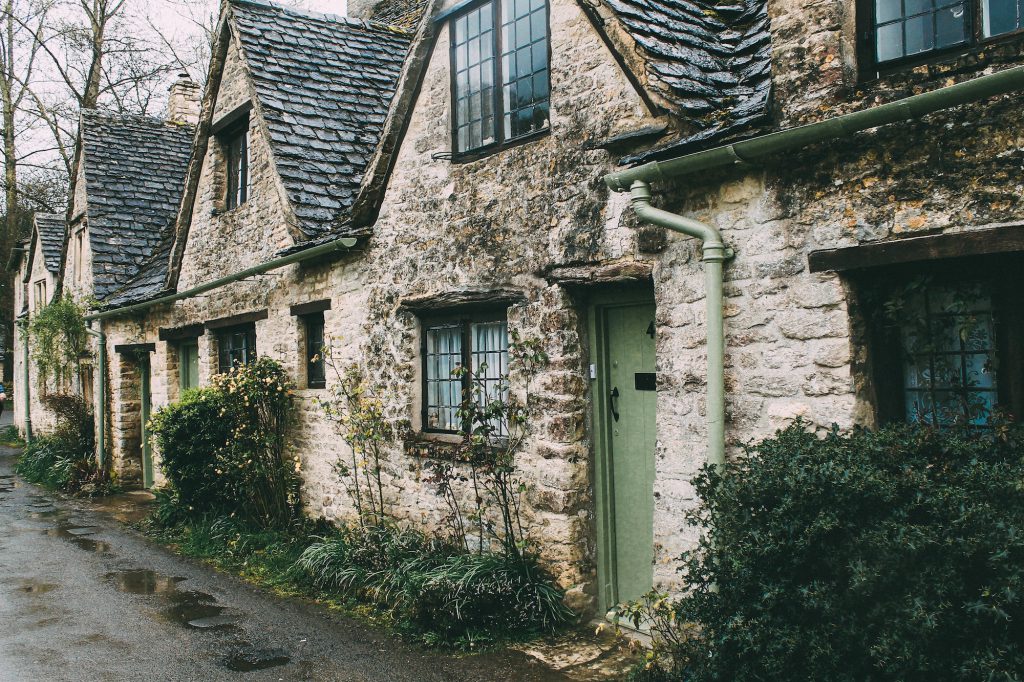row of England homes