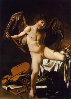 Fig. 6) Caravaggio, Amor Vincit Omnia, 1602