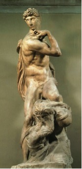 Fig. 7) Michelangelo, Genius of Victory, 1532-4