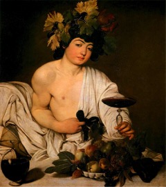 Fig. 9) Caravaggio, Bacchus, 1595.