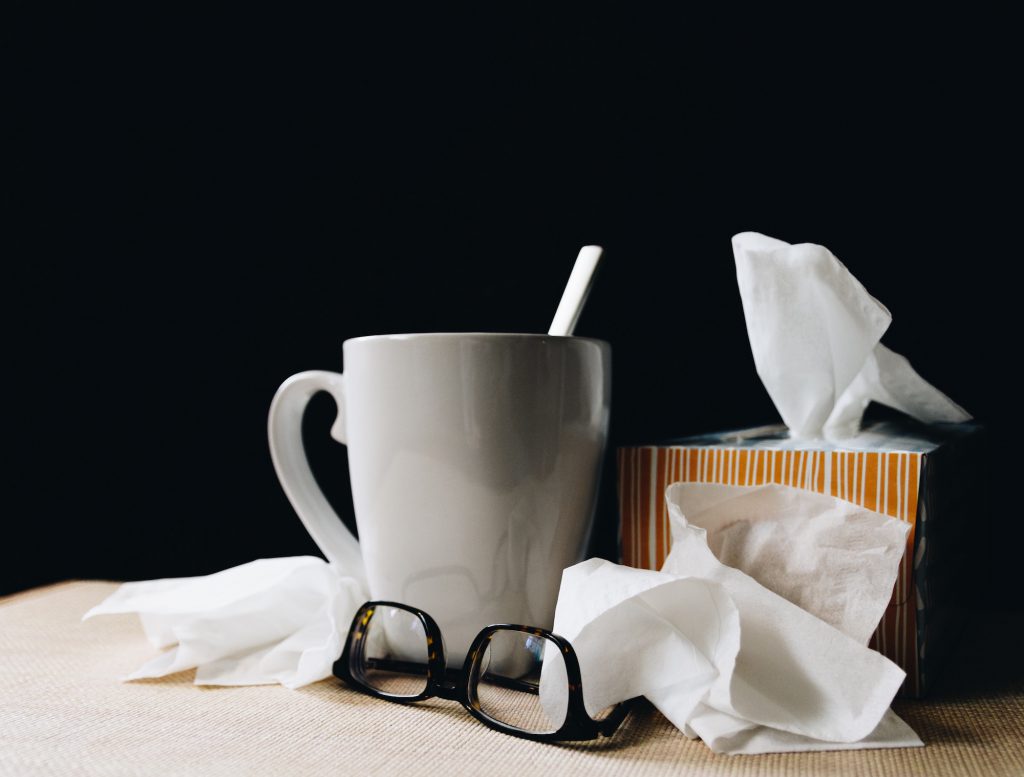 tissues and tea, decorative image