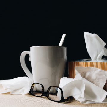 tissues and tea, decorative image